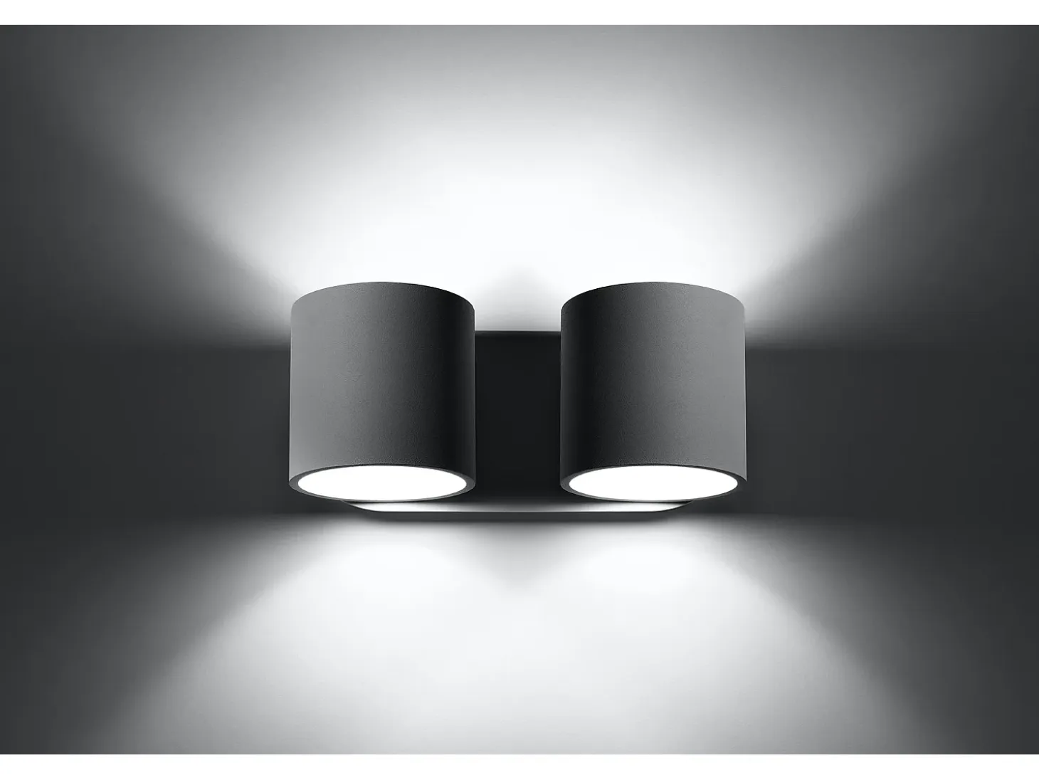 Lampada da parete Twin Round Up & Down grigia G9 Lámpara de pared Twin Round Up & Down Gris G9
