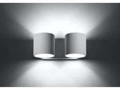 Lampada da parete Twin Round Up & Down bianca G9 Lámpara de pared Twin Round Up & Down Blanco G9
