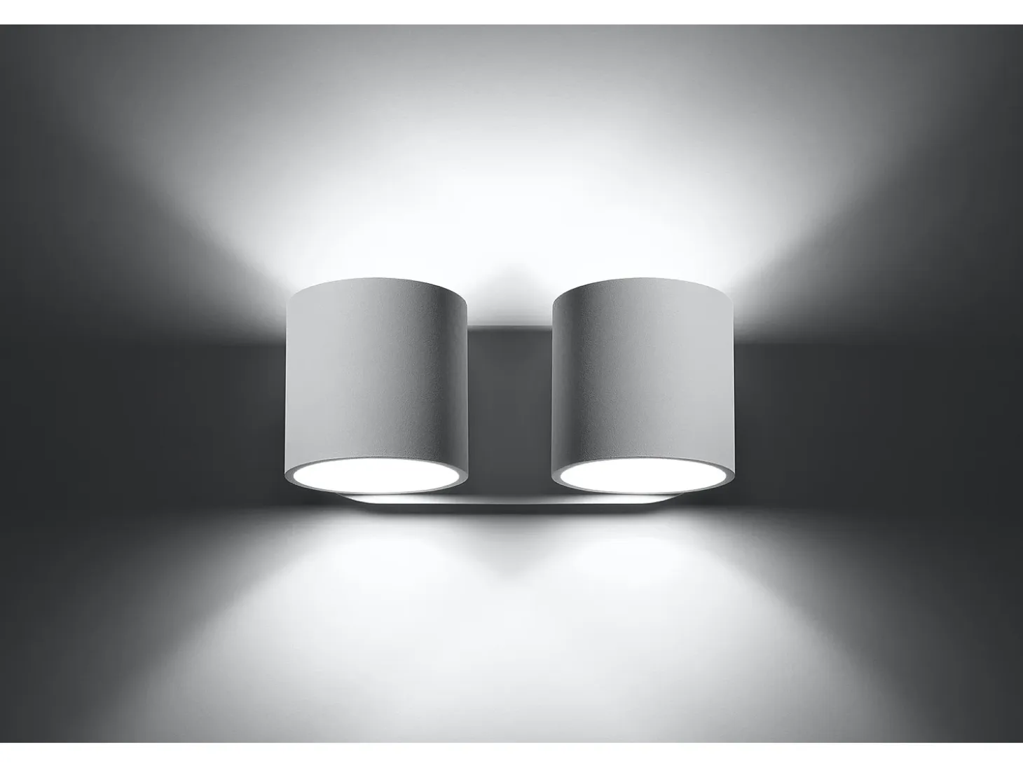 Lampada da parete Twin Round Up & Down bianca G9 Lámpara de pared Twin Round Up & Down Blanco G9