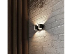 Lampada da parete Twin Round Up & Down nera G9 Lámpara de pared Twin Round Up & Down Negro G9