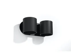 Lampada da parete Twin Round Up & Down nera G9 Lámpara de pared Twin Round Up & Down Negro G9