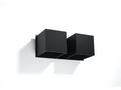 Lampada da parete Twin Square Up & Down nera G9 Lámpara de pared Twin Square Up & Down Negro G9