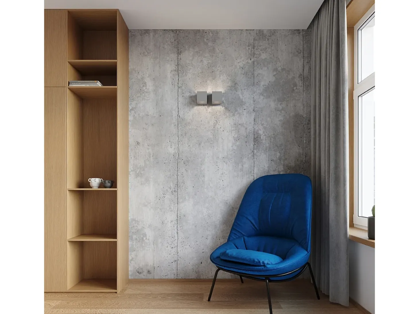 Lampada da parete Twin Square Up & Down Grigio G9 Lámpara de pared Twin Square Up & Down Gris G9