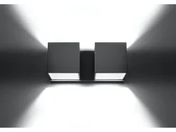 Lampada da parete Twin Square Up & Down Grigio G9 Lámpara de pared Twin Square Up & Down Gris G9