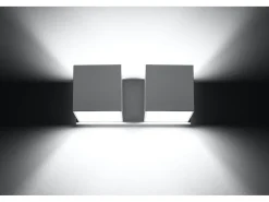 Lampada da parete Twin Square Up & Down bianca G9 Lámpara de pared Twin Square Up & Down Blanco G9