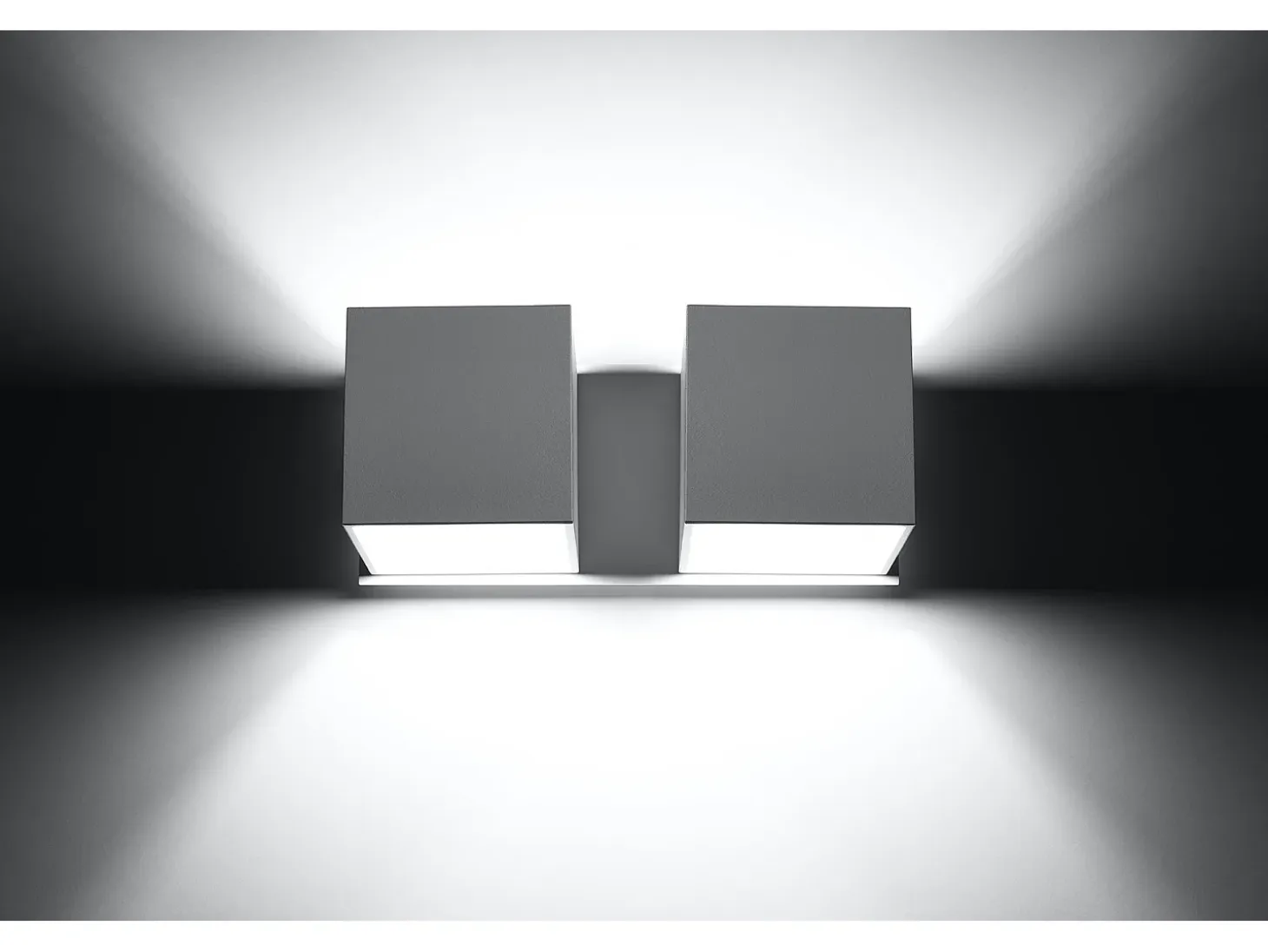Lampada da parete Twin Square Up & Down bianca G9 Lámpara de pared Twin Square Up & Down Blanco G9