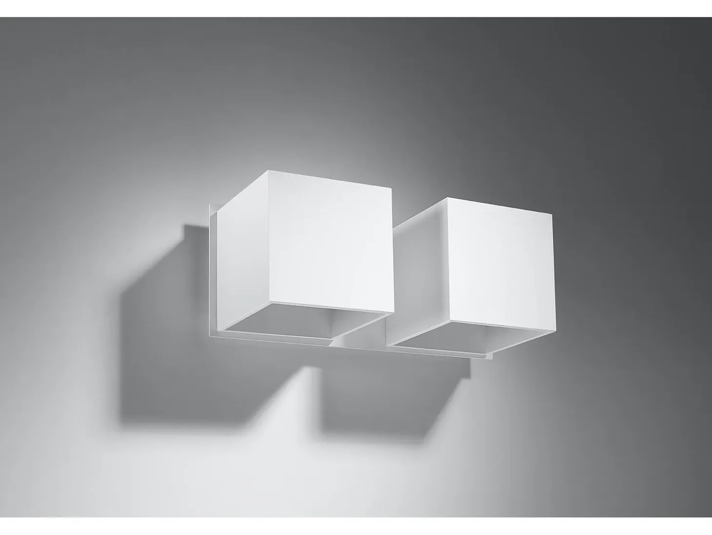 Lampada da parete Twin Square Up & Down bianca G9 Lámpara de pared Twin Square Up & Down Blanco G9