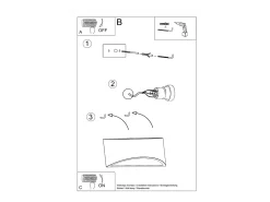 Lampada da parete Up & Down in gesso bianco G9 Aplique Up & Down Yeso Blanco G9