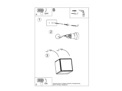 Lampada da parete Up & Down in gesso bianco E27 Aplique Up & Down Yeso Blanco E27