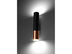 Lampada da parete Up & Down Nero, Rame GU10 Lámpara de pared Up & Down Negro, Cobre GU10