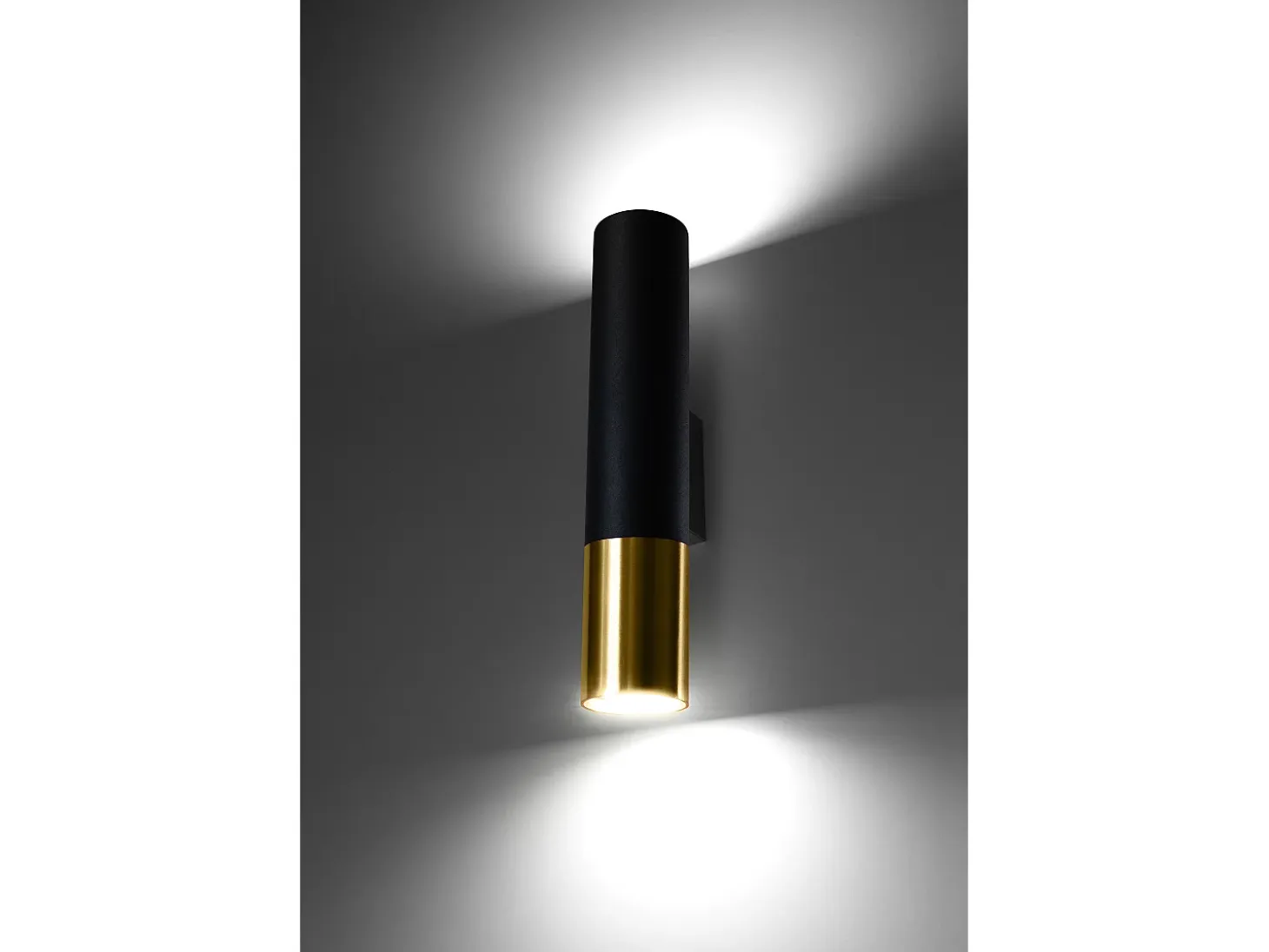Lampada da parete Up & Down Nero, Oro GU10 Lámpara de pared Up & Down Negro, Dorado GU10