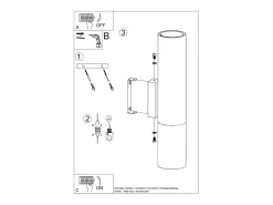 Lampada da parete Up & Down Nero, Cromo GU10 Lámpara de pared Up & Down Negro, Cromado GU10