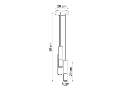 Lampadario a sospensione Cluster Drop Nero, Cromo GU10 Lámpara colgante Cluster Drop Negro, Cromo GU10