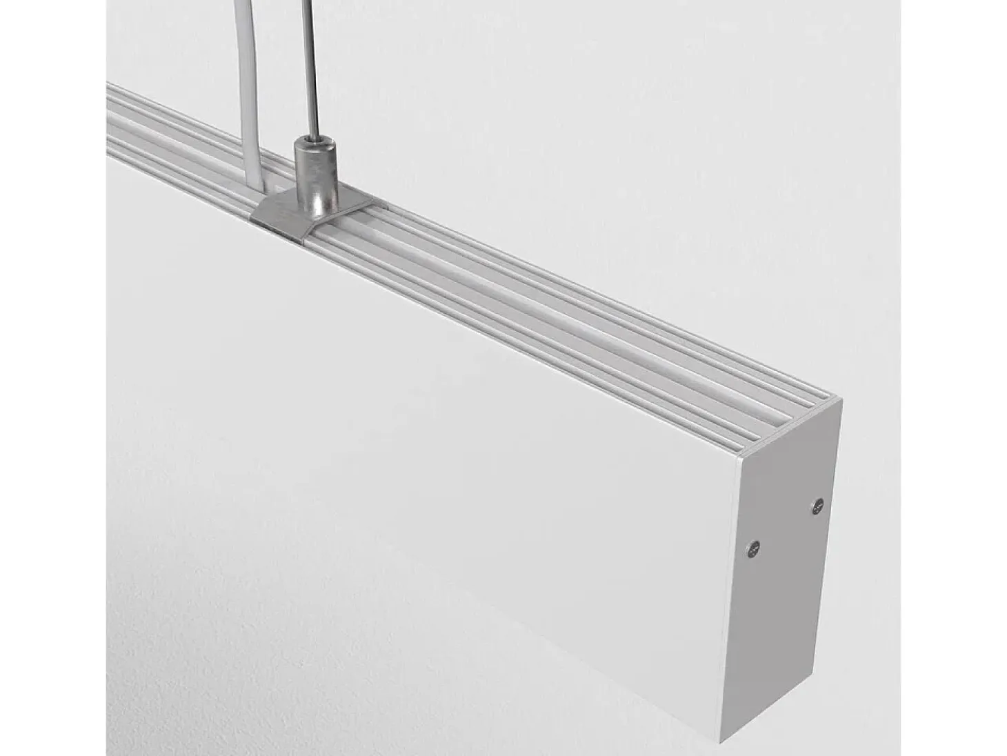 Lampadario A Sospensione Moderno Points Alluminio Bianco Luce Led Integrato 40W