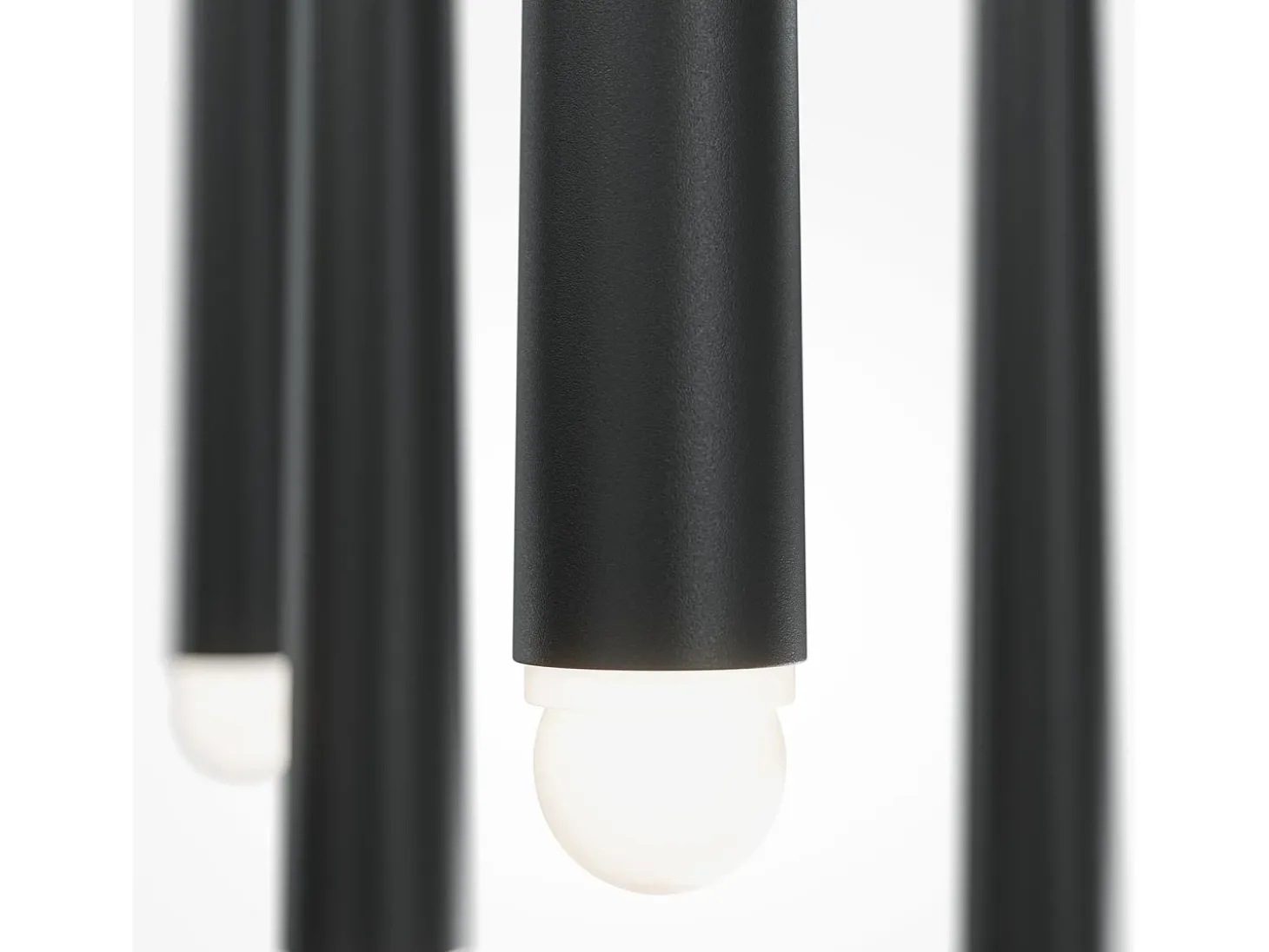 Lampadario A Sospensione Moderno Cascade Alluminio Nero 5 Luci Led 30W