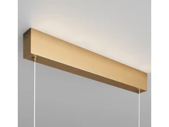 Lampadario A Sospensione Moderno Step Metallo Oro Luce Led Integrato 23W Calda