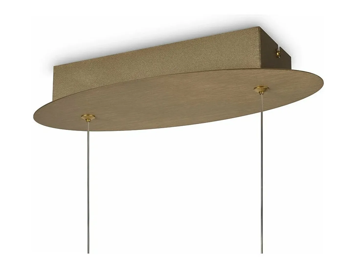 Lampadario A Sospensione Moderno Curve Alluminio Oro 1 Luce Led 42W