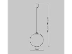 Lampadario A Sospensione Moderno Luna Alluminio Nero Led Integrato 5W Fredda