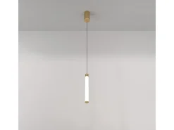 Lampadario A Sospensione Moderno Ray Alluminio Oro Luce Led Integrato 10W