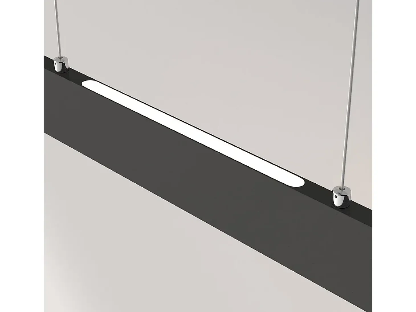 Lampadario A Sospensione Moderno Step Metallo Nero Luce Led Integrato 23W Fredda