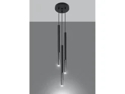 Lampadario a sospensione Cluster Drop Nero, Cromo G9 Lámpara colgante Cluster Drop Negro, Cromo G9
