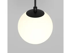 Lampadario A Sospensione Moderno Luna Alluminio Nero Luce Led Integrato 5W