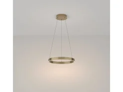 Lampadario A Sospensione Moderno Rim Alluminio Ottone Luce Led 25W