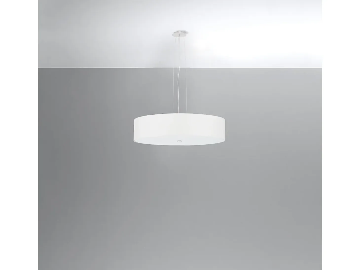 Lampadario Cilindrico Bianco 50cm E27 Lámpara colgante cilíndrica Blanca 50cm E27