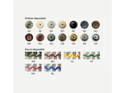 Lampadario Classico Alessandria Ceramica E Ottone Satinato Decorato 1 Luce E27