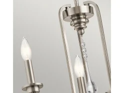 Lampadario Classico Karlee Acciaio Peltro Classico Cristallo 3 Luci E14