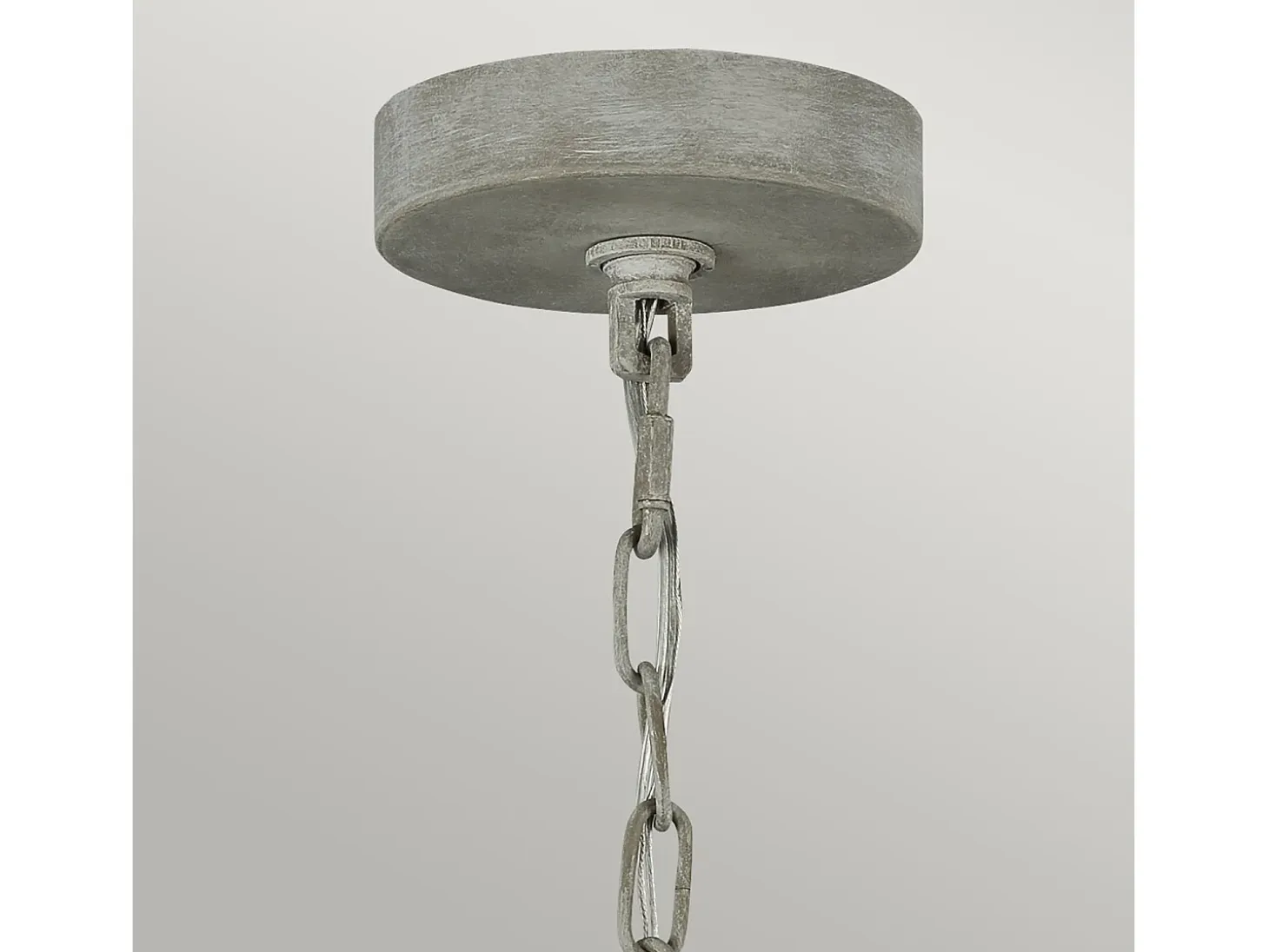 Lampadario Classico Maryville Acciaio Grigio Slavato Legno 6 Luci E14