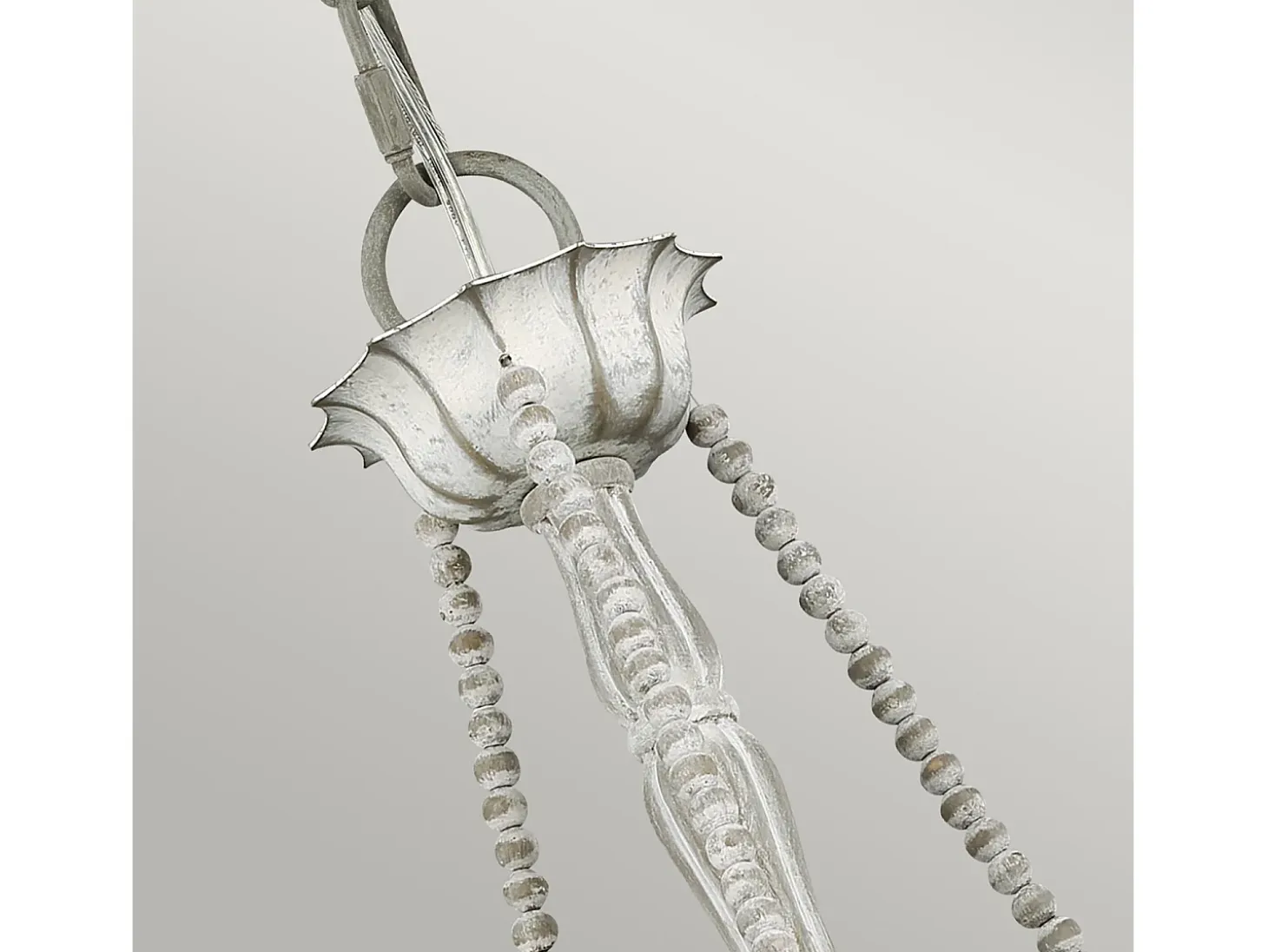 Lampadario Classico Maryville Acciaio Grigio Slavato Legno 3 Luci E14