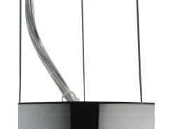 Lampadario Contemporaneo Elisa Acciaio Cromo Vetro 4 Luci G9