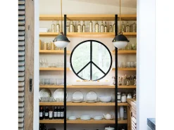 Lampadario Contemporaneo Fletcher Acciaio Zinco Antico Ottone 2 Luci E27
