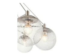 Lampadario Contemporaneo Marilyn Acciaio Nichel Lucido Vetro 6 Luci E27