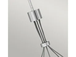 Lampadario Contemporaneo Ensemble Acciaio Nichel Lucido 5 Luci E27