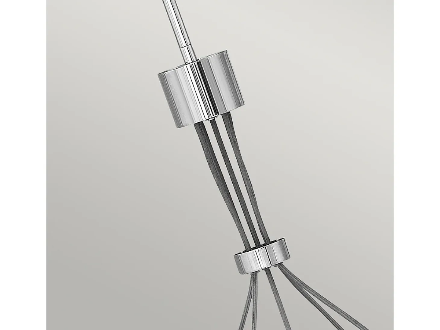 Lampadario Contemporaneo Ensemble Acciaio Nichel Lucido 5 Luci E27