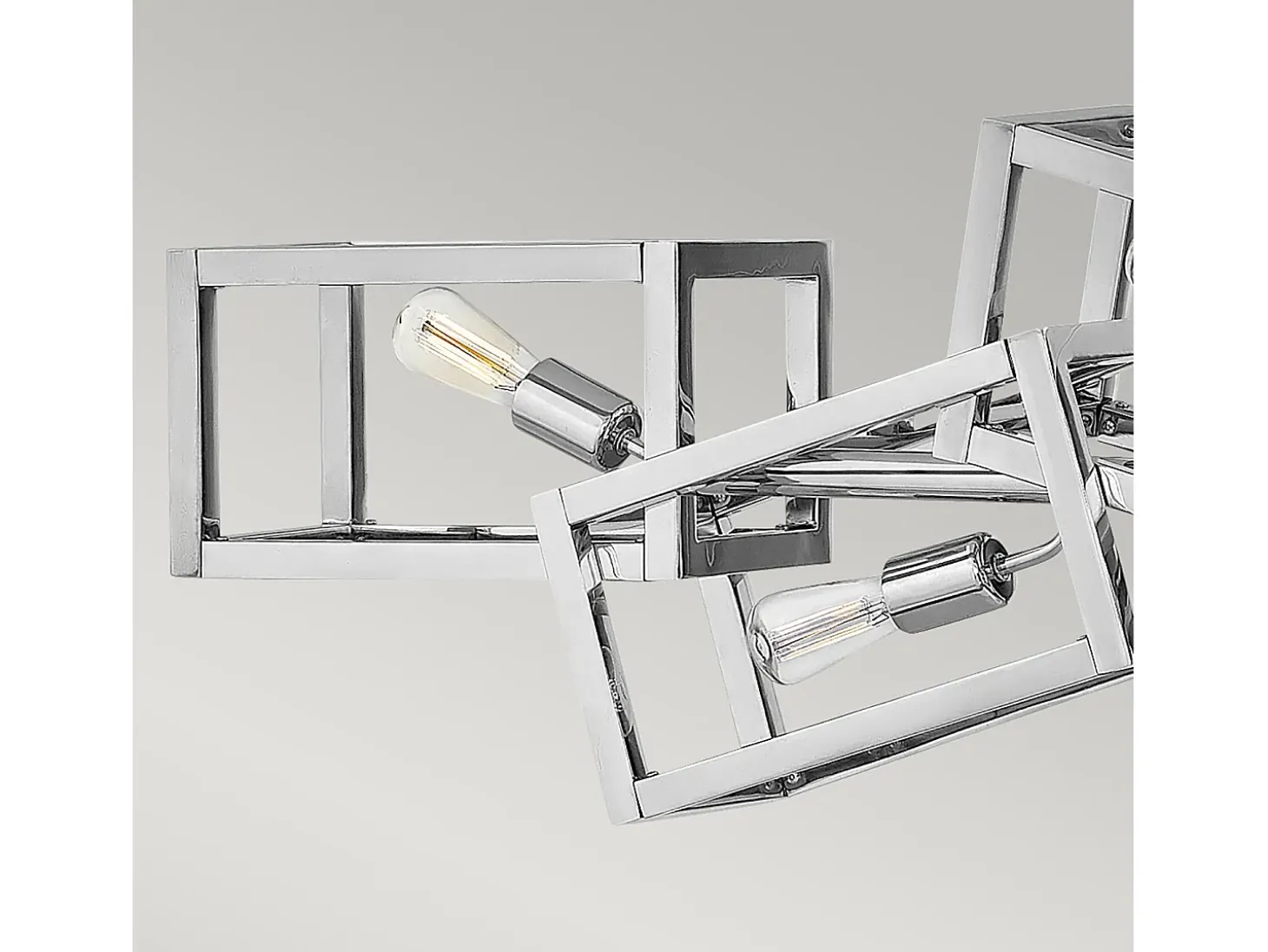 Lampadario Contemporaneo Ensemble Acciaio Nichel Lucido 6 Luci E27