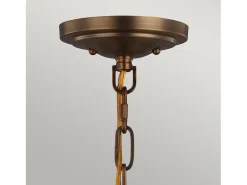 Lampadario Contemporaneo Cadence Acciaio Ottone Antico Vetro Nero 2 Luci E27