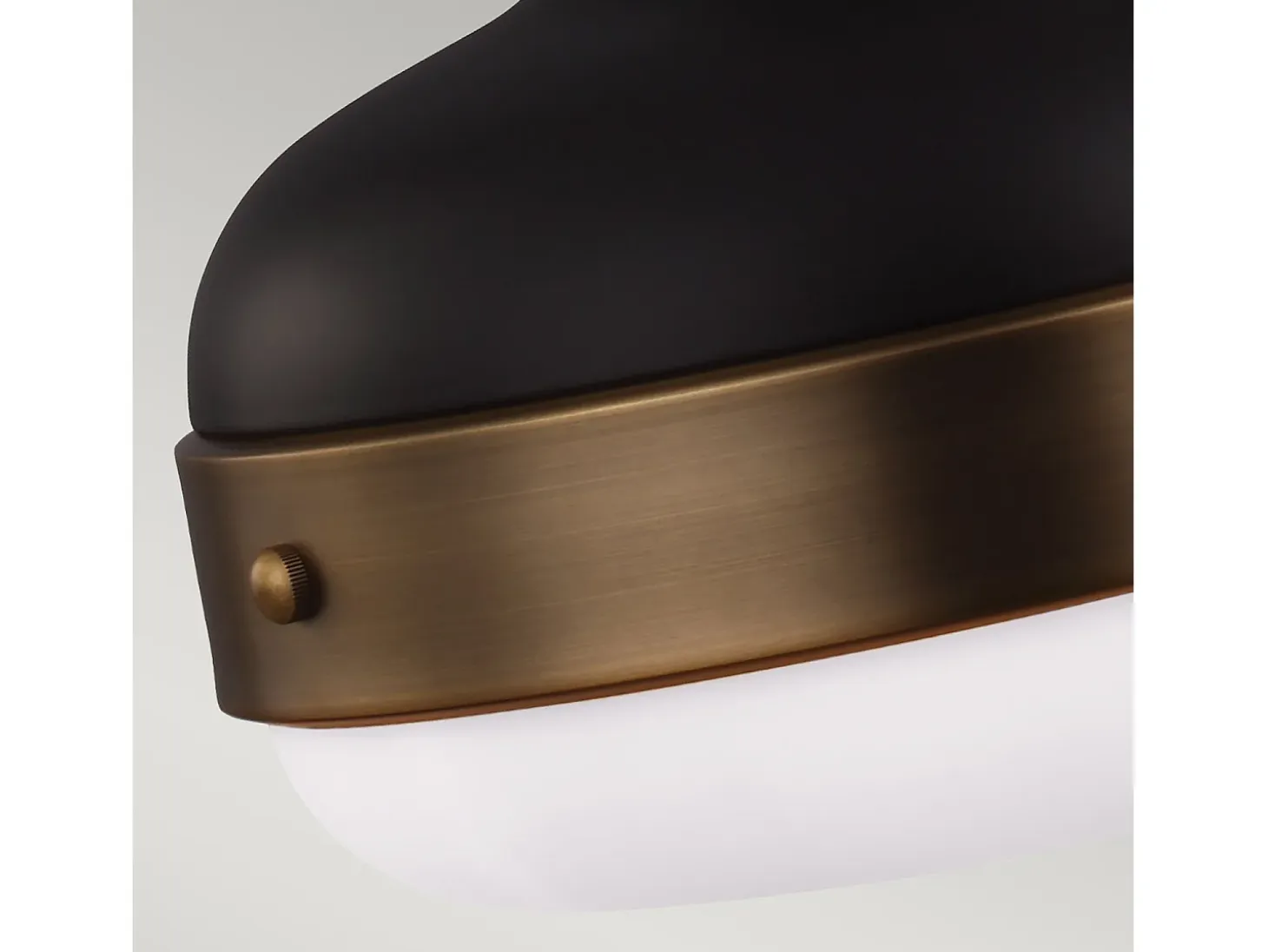 Lampadario Contemporaneo Cadence Acciaio Ottone Antico Vetro Nero 2 Luci E27