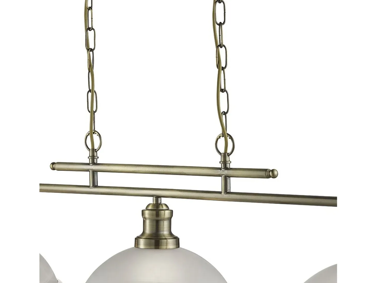 Lampadario Contemporaneo Bistro Acciaio Ottone Vetro 3 Luci E27