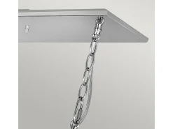 Lampadario Contemporaneo Ludlow Acciaio Nichel Lucido Acrilico 8 Luci E27