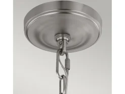 Lampadario Contemporaneo Vintner In Acciaio Nichel Satinato Vetro 3 Luci E27