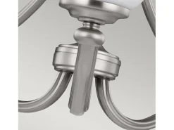 Lampadario Contemporaneo Vintner In Acciaio Nichel Satinato Vetro 3 Luci E27