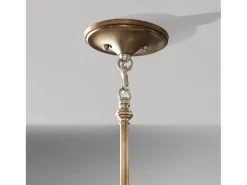 Lampadario Contemporaneo Lucia In Acciaio Argento Brunito Cristallo 3 Luci E27