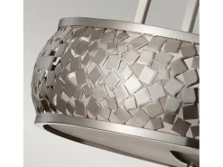 Lampadario Contemporaneo Zara Acciaio Acciaio Spazzolato Vetro 4 Luci E27