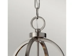 Lampadario Contemporaneo Zara Acciaio Acciaio Spazzolato Vetro 4 Luci E27