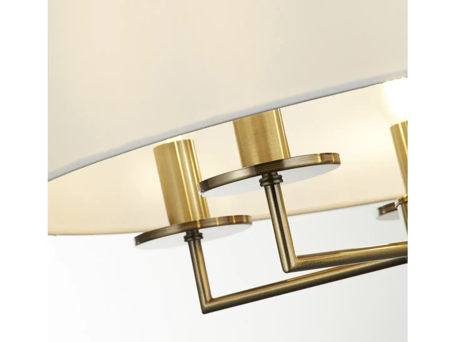 Lampadario Contemporaneo Knightsbridge Acciaio Ottone 5 Luci E14