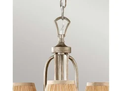 Lampadario Contemporaneo Abbey Acciaio Sabbia Argentata 3 Luci E14
