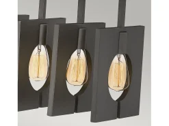 Lampadario Contemporaneo Ludlow Acciaio Grafite Spazzolata 8 Luci E27